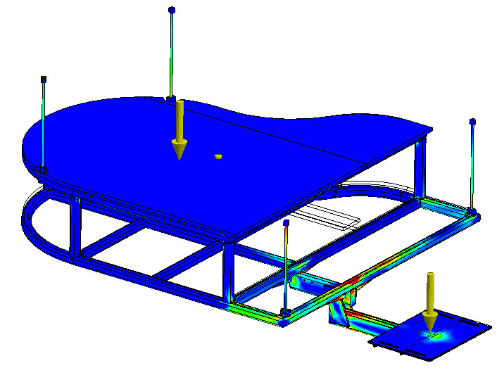 structure piano aérien
